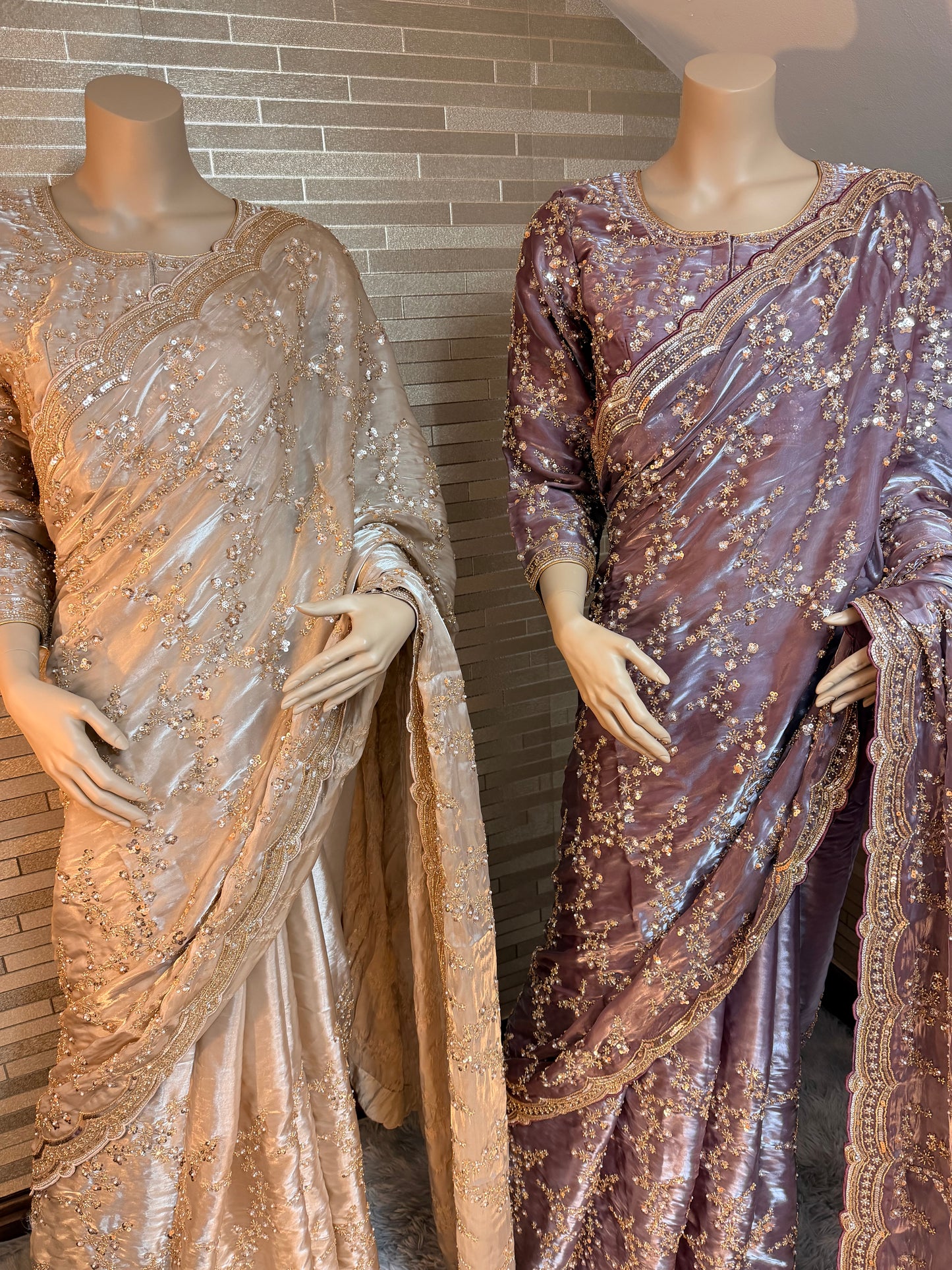 New viral organza saree with full heavy blouse